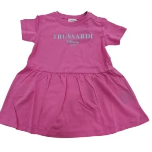 ABITO TRUSSARDI FUCSIA LOGO CELESTE