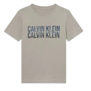 CALVIN KLEIN T-SHIRT STAMPA BLU