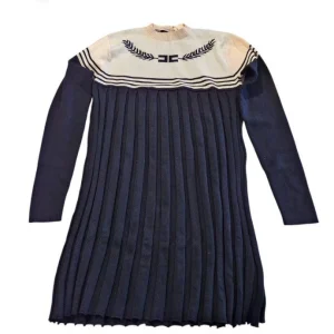 ABITO ELISABETTA FRANCHI TRICOT  NERO/BURRO