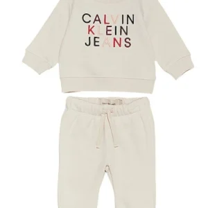 TUTA CALVIN KLEIN BEIGE LOGO COLORATO