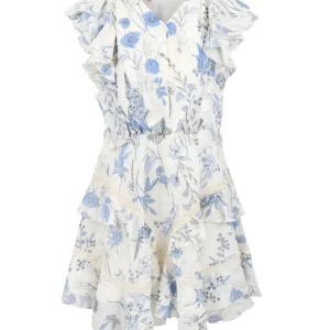 ABITO BLUMARINE STAMPA FIORI CELESTI