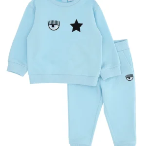 COMPLETO CHIARA FERRAGNI CELESTE FELPA+PANTALONE