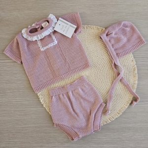 Completino Neonata Elegance 3 Pezzi 0-3 mesi