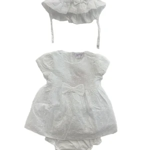 Completo Neonata Bon ton bianco ricamo