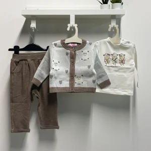 Completo Neonata Sheep azzurro e beige