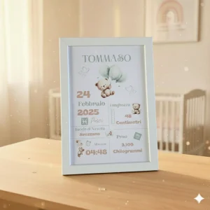 Cornice nascita Personalizzata - Orsetto