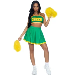 COSTUME DA CHEERLEADER VERDE - LEG AVENUE - TAGLIA M/L