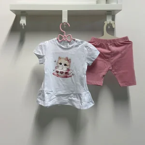 Completo Neonata Gattino bianco