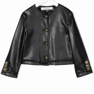 GIACCA IN SIMIL PELLE NERA