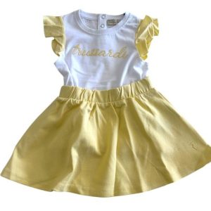 COMPLETO TRUSSARDI GIALLO T-SHIRT+ GONNA