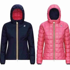 K-WAY REVERSIBILE BLU/FUCSIA