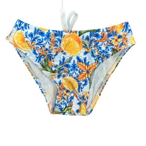 Costume Bambino Amalfi bianco celeste