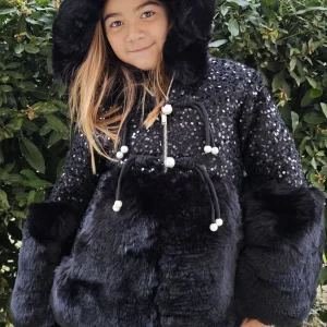 Ecopelliccia Bambina Maxi nera