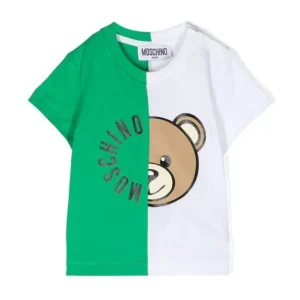T-SHIRT MOSCHINO ORSO/LOGO VERDE