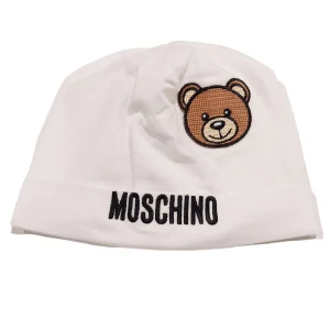 CAPPELLINO MOSCHINO BIANCO CON TOY RICAMATO