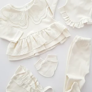 Completo Neonata Sangallo crema