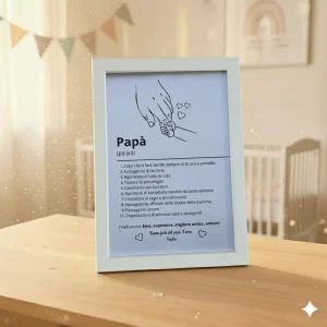Cornice del Papà - personalizzala con le frasi che vi rispecchiano.