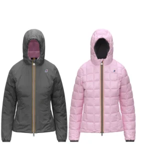 K-WAY PIUMINO REVERSIBILE THERMO PLUS GRIGIO/ROSA