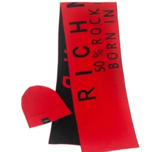 SET SCIARPA+CAPPELLO ROSSA NERA
