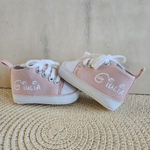 Scarpe neonato Rosa Personalizzate con Nome -Taglia 15