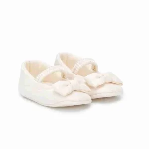 BALLERINE BIANCO LATTE CON FIOCCO COLORI CHIARI