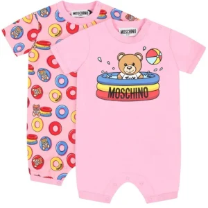 SET 2 PAGLIACCETTI ROSA CON TOY E SALVAGENTI MOSCHINO
