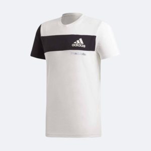 T-SHIRT BIANCA ADIDAS CON BANDA NERA