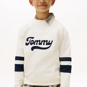 FELPA TOMMY HILFIGER FELPATA BIANCA BLU