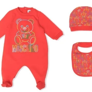 TUTINA MOSCHINO IN COTONE CON CAPPELLO E BAVETTA CON TOY MULTICOLOR